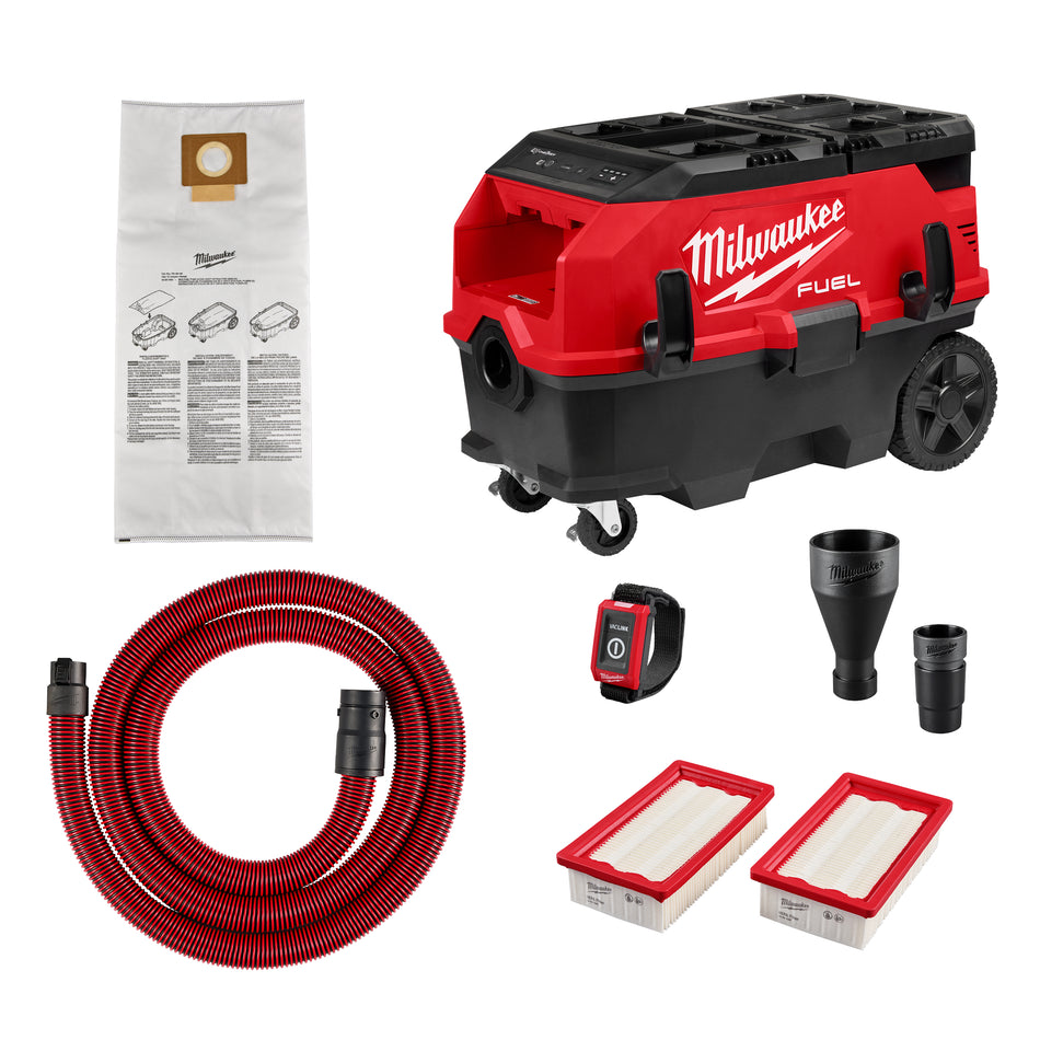 Dépoussiéreur de 9 gallons à deux blocs-piles M18 FUELMC compatible avec PACKOUTMC et VACLINKMC