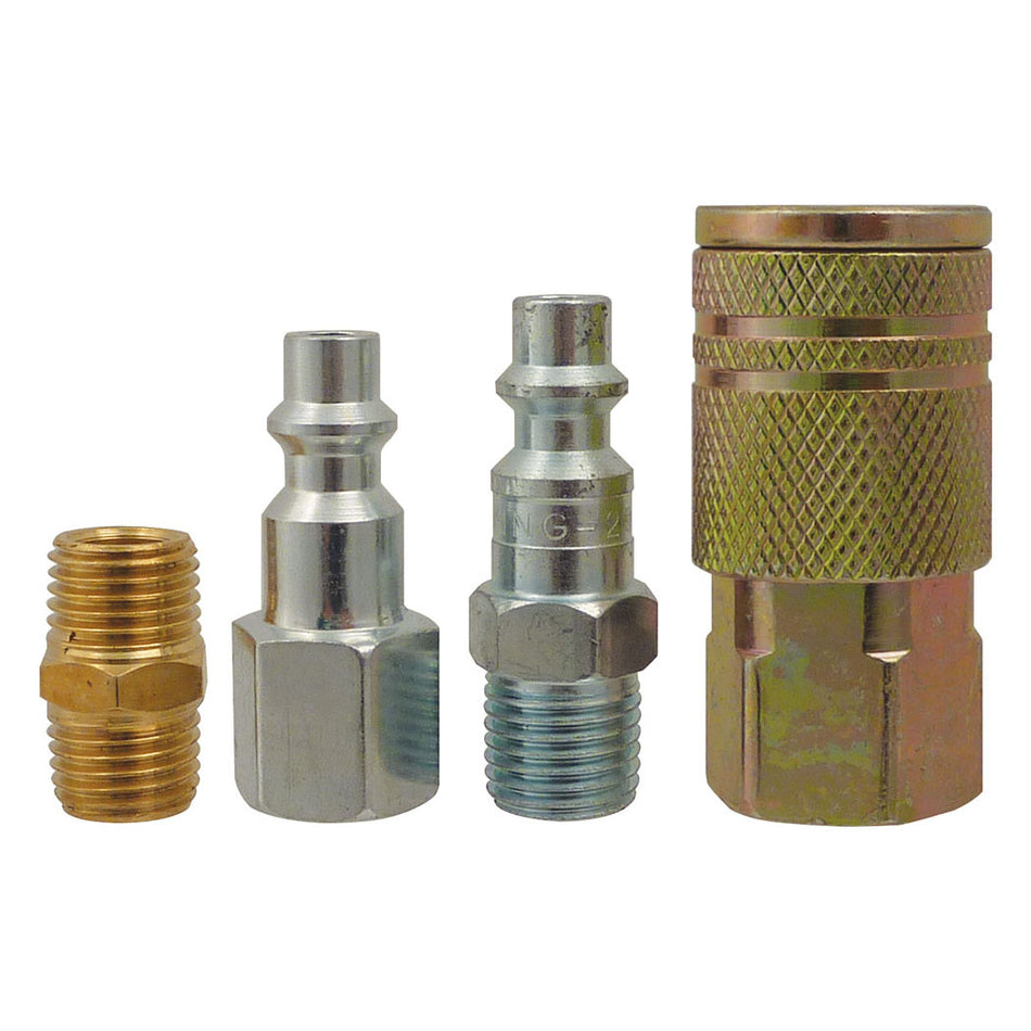Ensemble 1/4 industriel avec union, raccord rapide en acier 1/4 (F) NPT et 2 embouts MAXQUIK