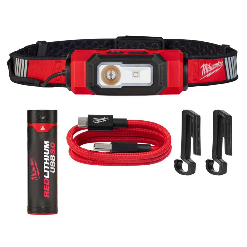 Lampe de casque de protection rechargeable USB BEACONMC