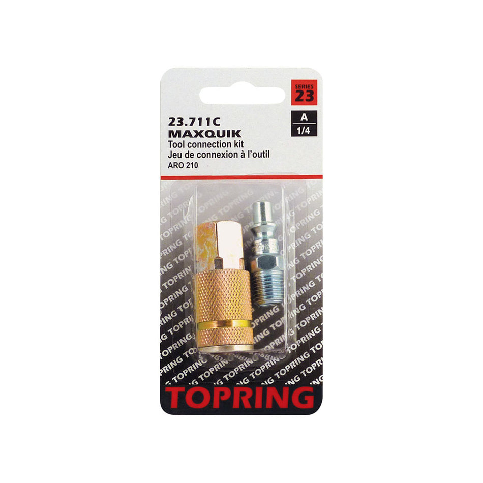 Ensemble 1/4 Aro 210 avec raccord rapide en acier 1/4 (F) NPT et 1 embout MAXQUIK