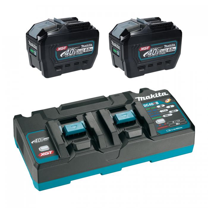 Trousse de démarrage avec batterie 40 V Max XGT et chargeur Rapide double port (8,0 Ah x2)