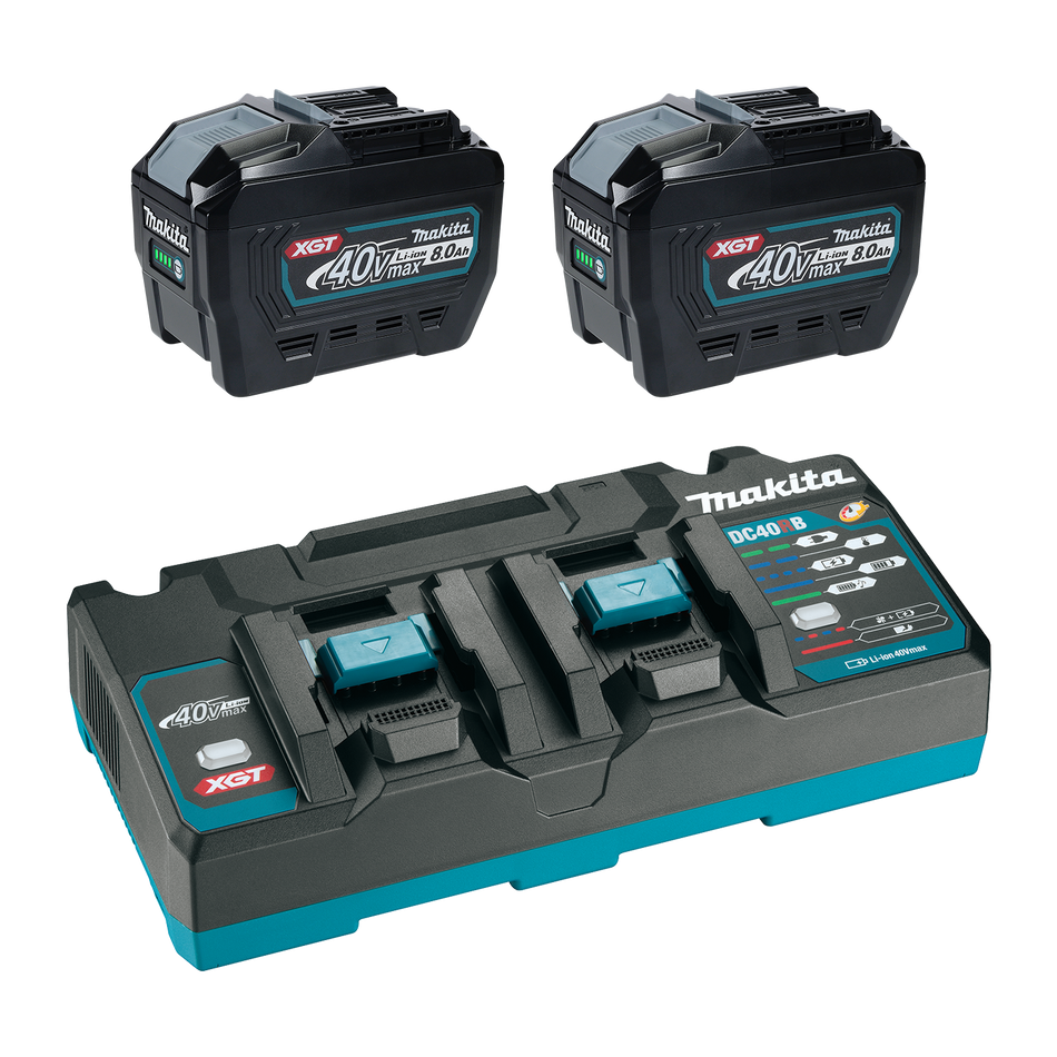 Trousse de démarrage avec batterie 40 V Max XGT et chargeur Rapide double port (8,0 Ah x2)