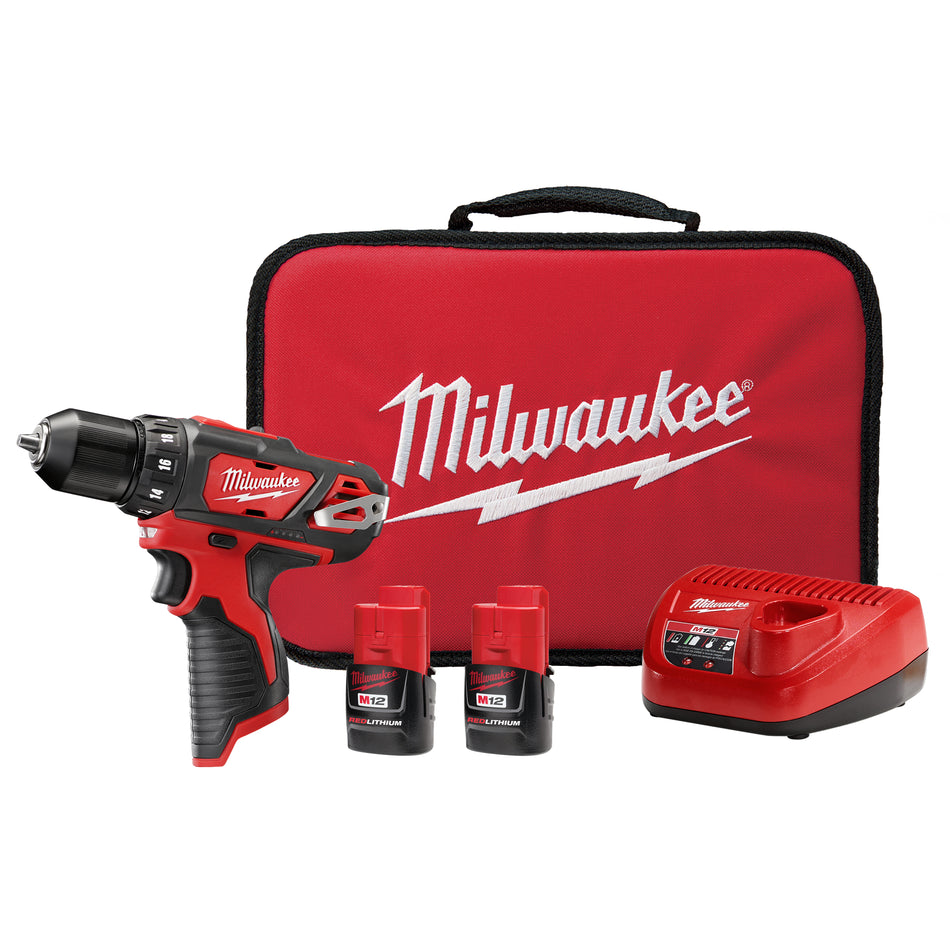 M12 12 Volt Lithium-Ion Cordless 3/8 in. Drill Driver Kit
