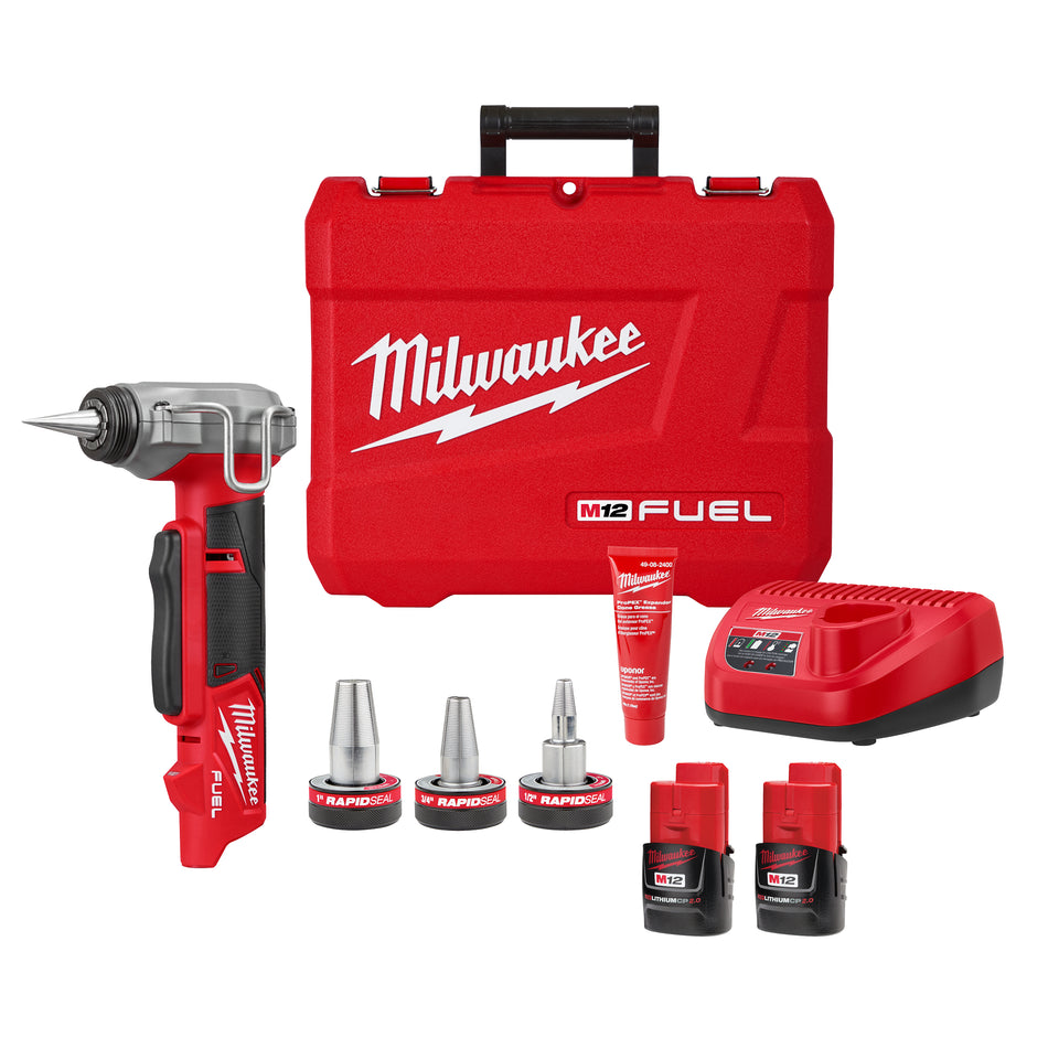M12 FUEL 12-Volt Lithium-Ion Brushless ProPEX Expansion Tool Kit with 1/2 in.-1 in. RAPID SEAL ProPEX Expansion Heads