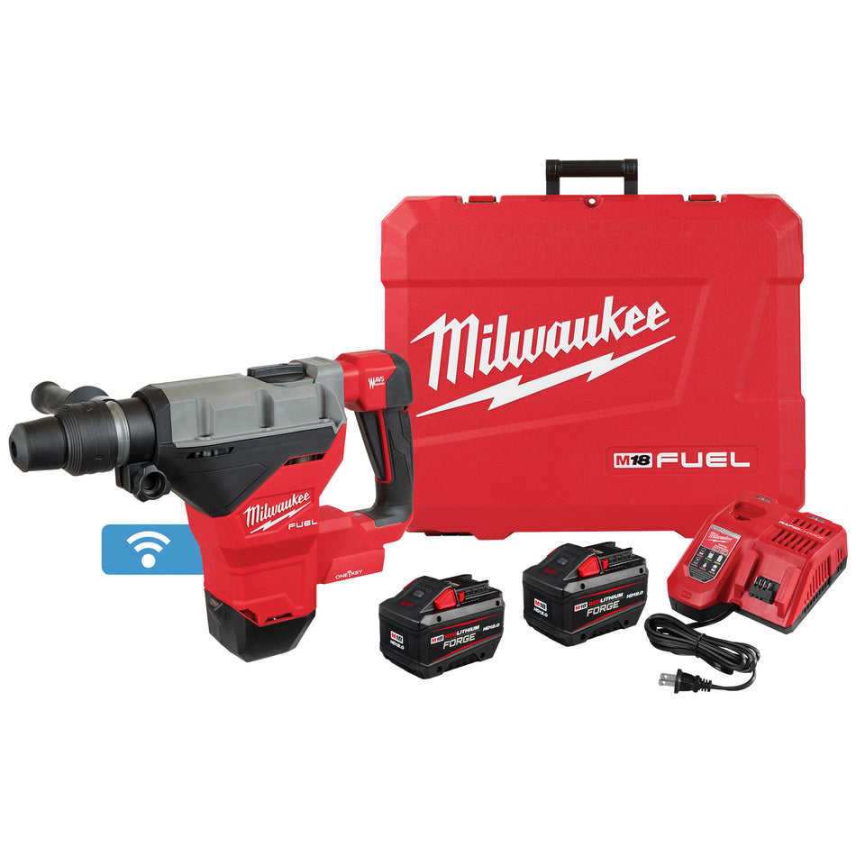 Kit de marteau rotatif SDS-MAX de 1-3/4 po M18 FUELMC avec batteries 2