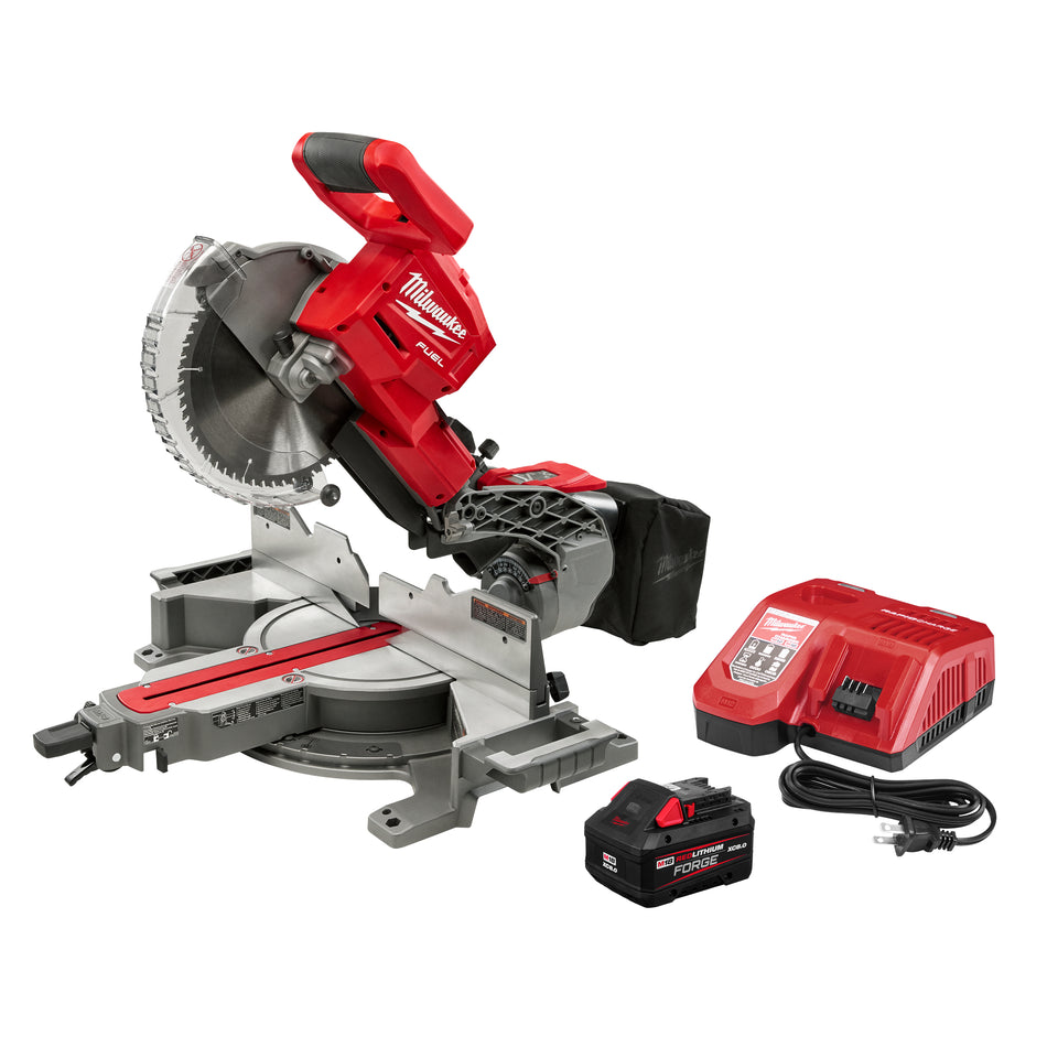 M18 FUEL 18 Volt Lithium-Ion sans balais sans fil 10 po. Kit de scie à onglet coulissante à double biseau