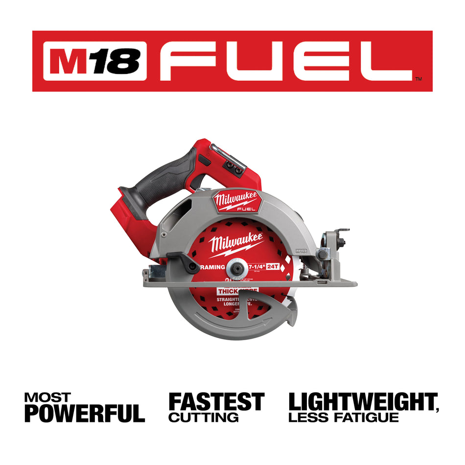 Scie circulaire de 7 1/4 po M18 FUELMC (outil seulement)