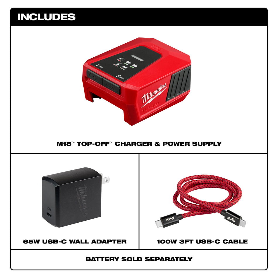 Chargeur et bloc d’alimentation M18MC TOP-OFFMC