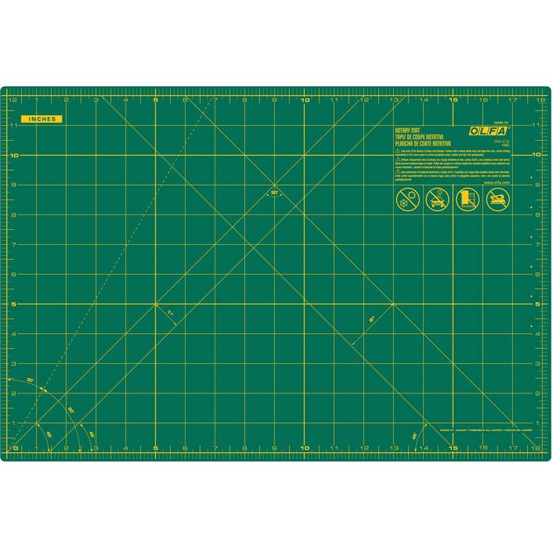 OLFA RM-CG 12 po x 18 po Double Sided Rotary Mat, Green