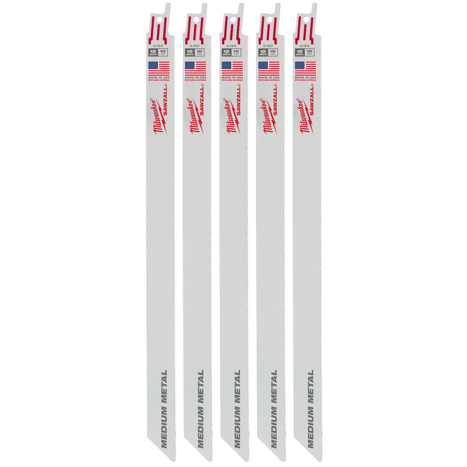 Lames SAWZALL® 12 po, 18 TPI 5PK