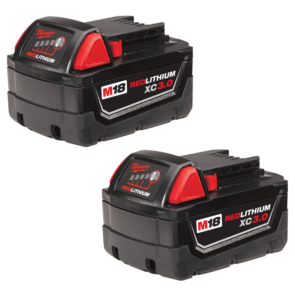 2 M18™ REDLITHIUM™ XC3.0 batteries
