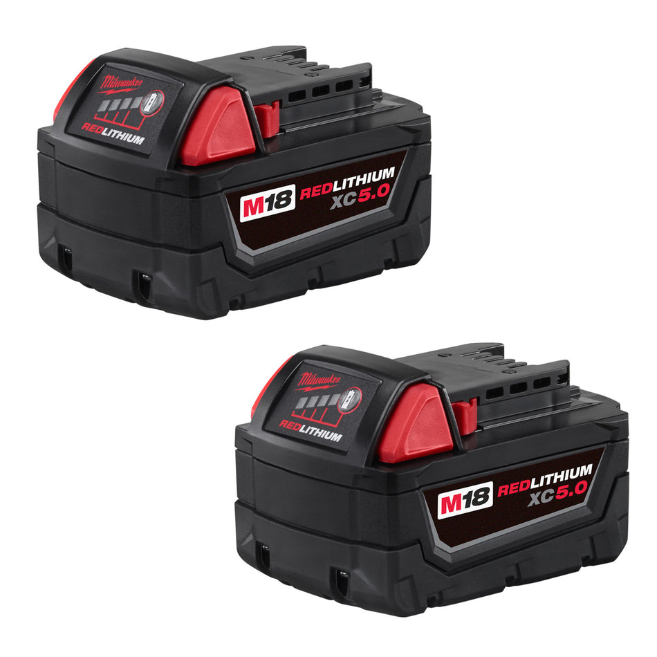 Deux batteries à capacité étendue M18MC REDLITHIUMMC XC5.0