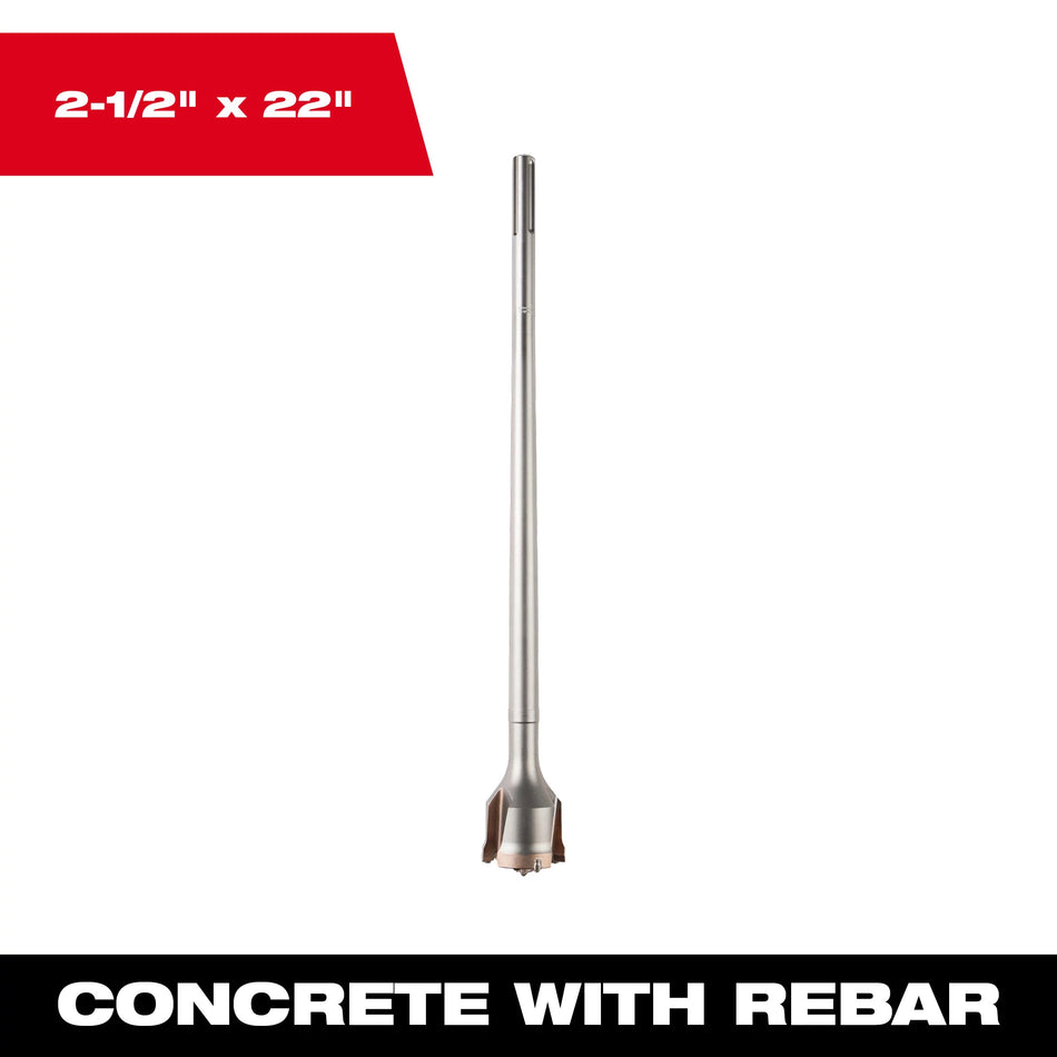 One-piece SDS-MAX Tunnel Bit 2-1/2 in. X 22 in.