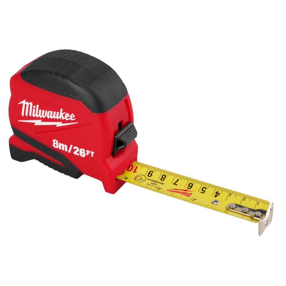 Ruban à mesurer compact de 8 m/26 pi