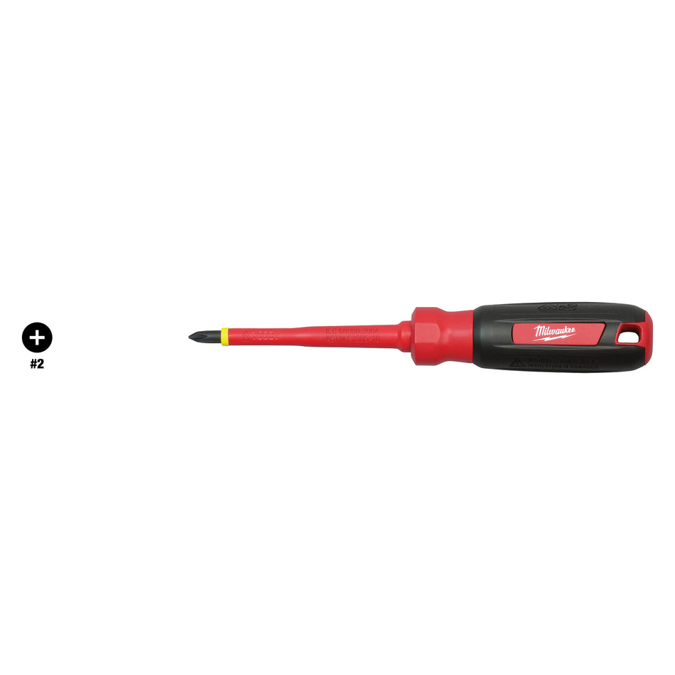 Insulated #2 Phillips Screwdriver - 4 in. 1000V