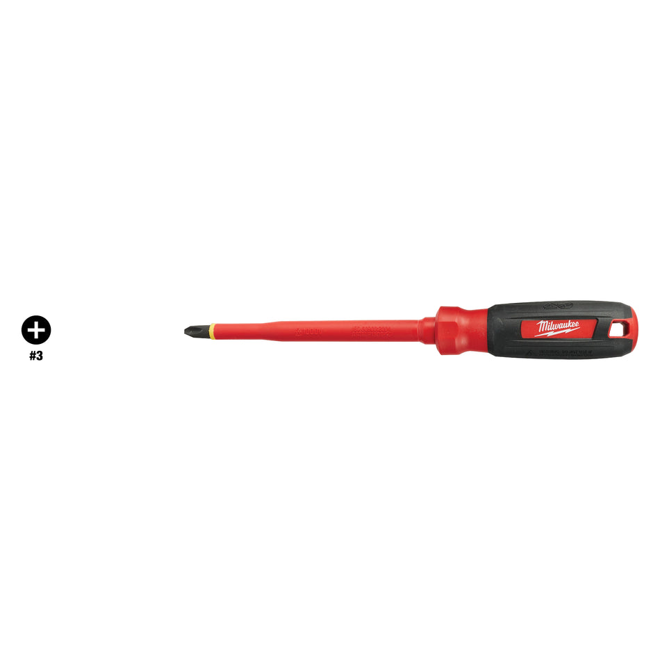 1000 V Insulated Phillips #3 Screwdriver - 6 in