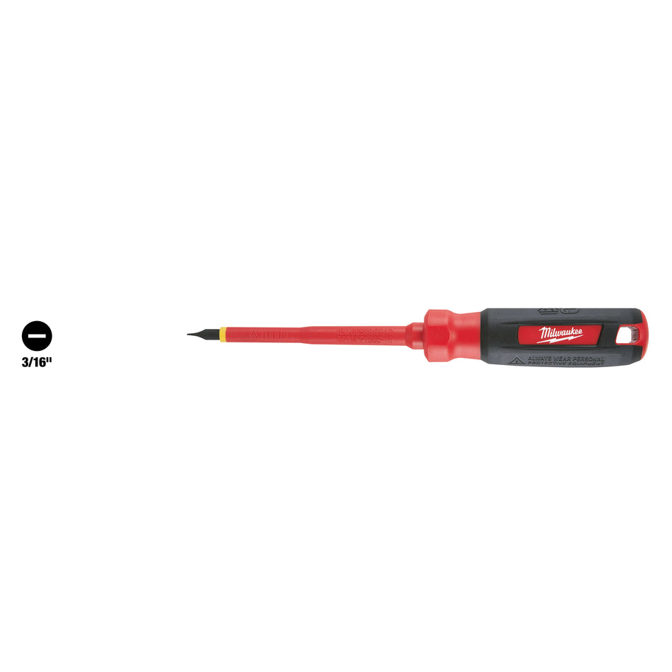 3/16 in. 1000V Insulated Cabinet Tip Screwdriver 4 in.