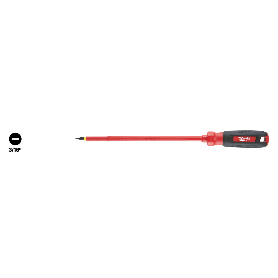 8" 1000V Insulated Slotted Screwdriver 5mm (3/16")
