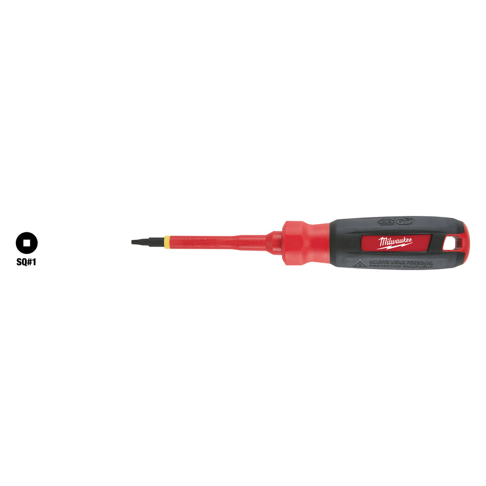 Insulated Screwdriver #1 Square 3 in. 1000V