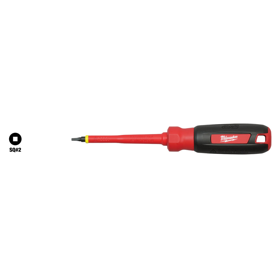 Insulated Screwdriver #2 Square - 4 in. 1000 V