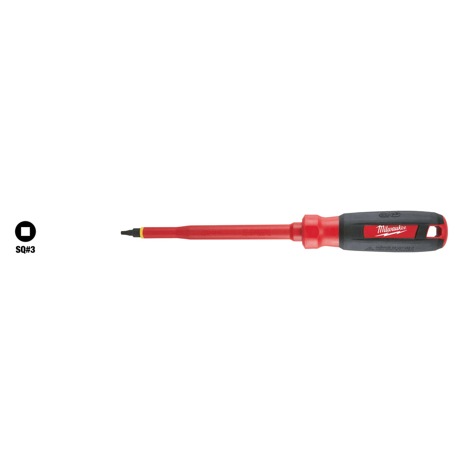 Insulated Screwdriver #3 Square 6 in. 1000V