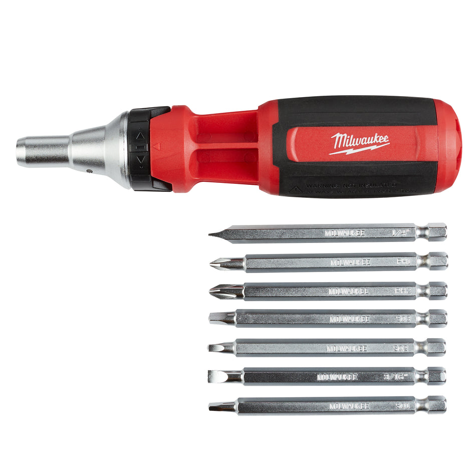 9-in-1 Square Drive Multi-Bit Ratcheting Screwdriver