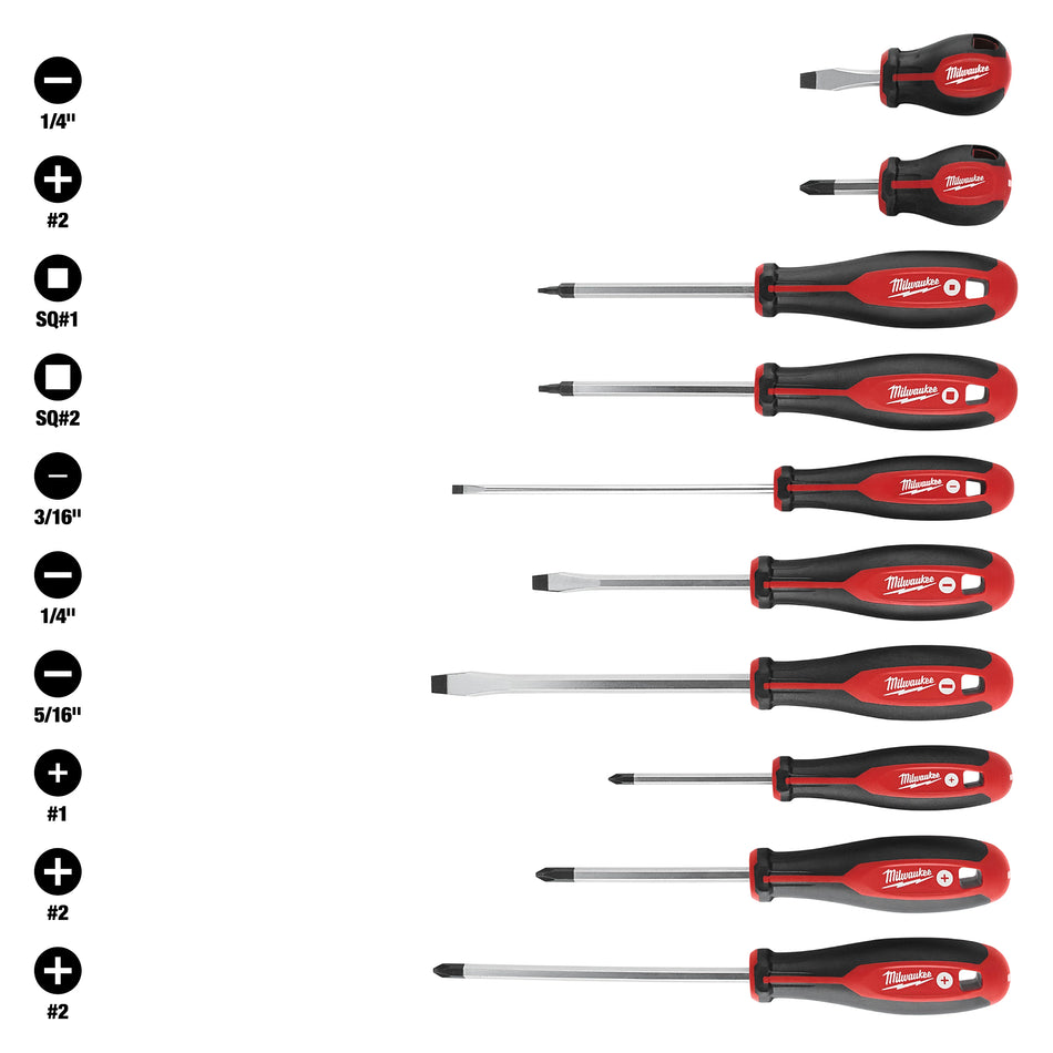10-piece screwdriver set