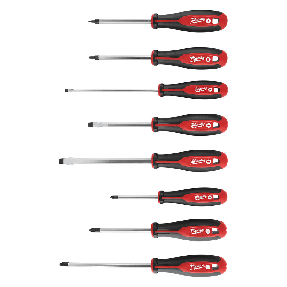 8-piece screwdriver set with square drive