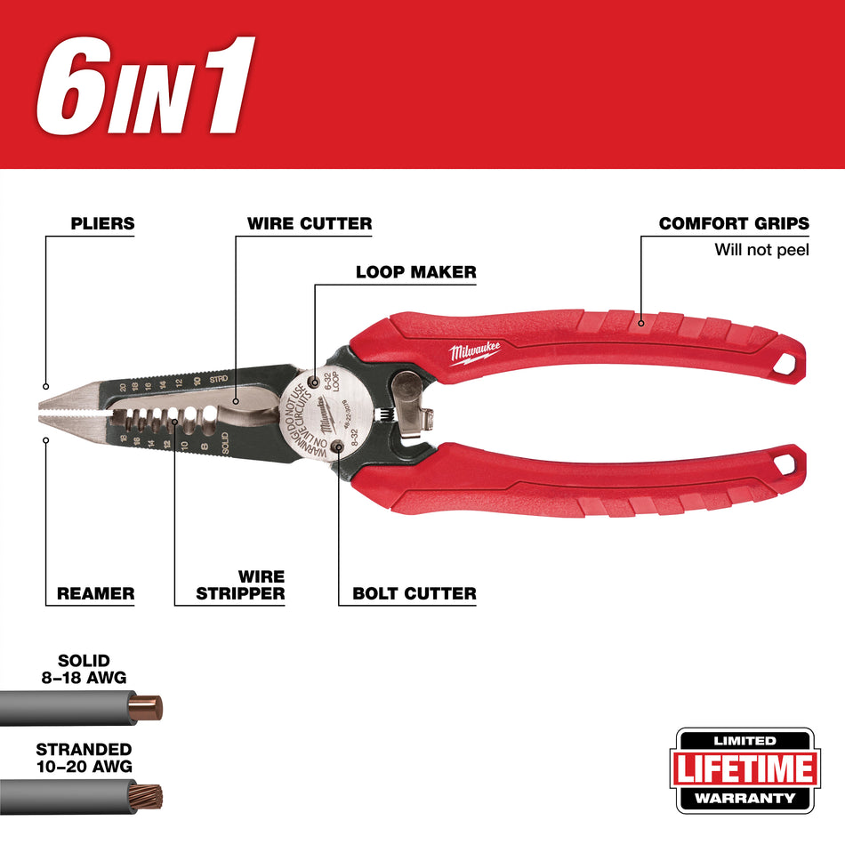 6-in-1 Comfort Grip Pliers