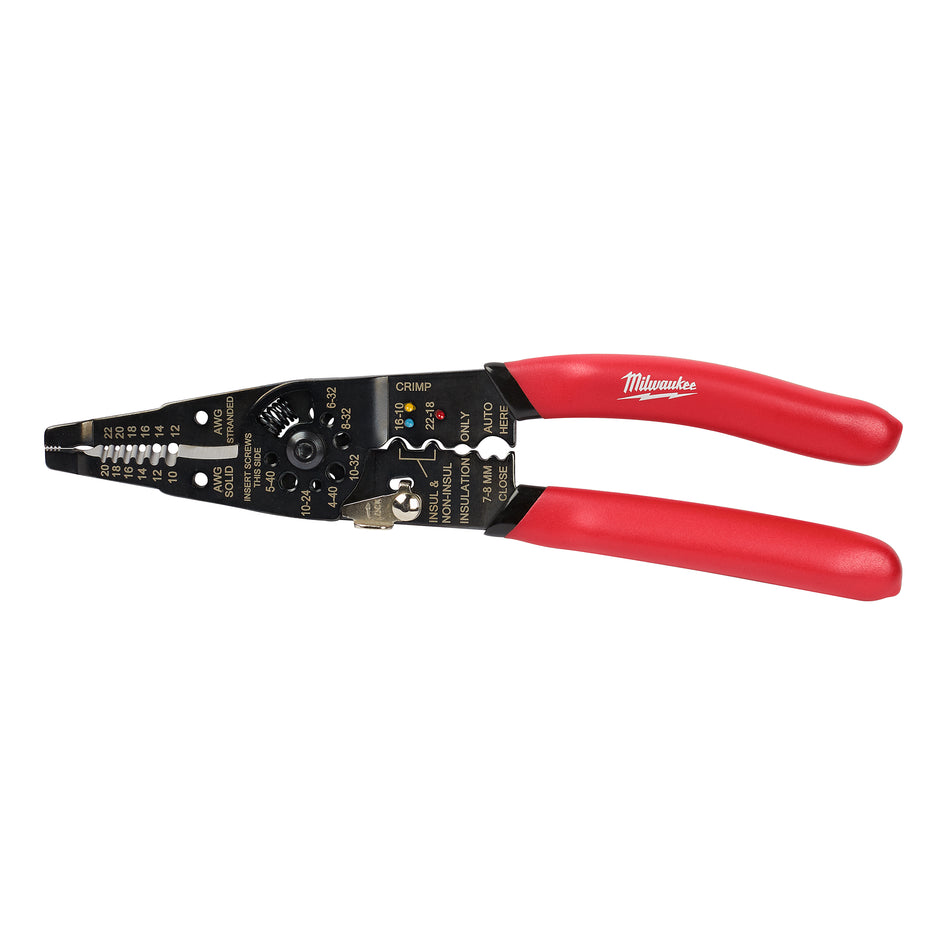 All-purpose wire stripper with crimper