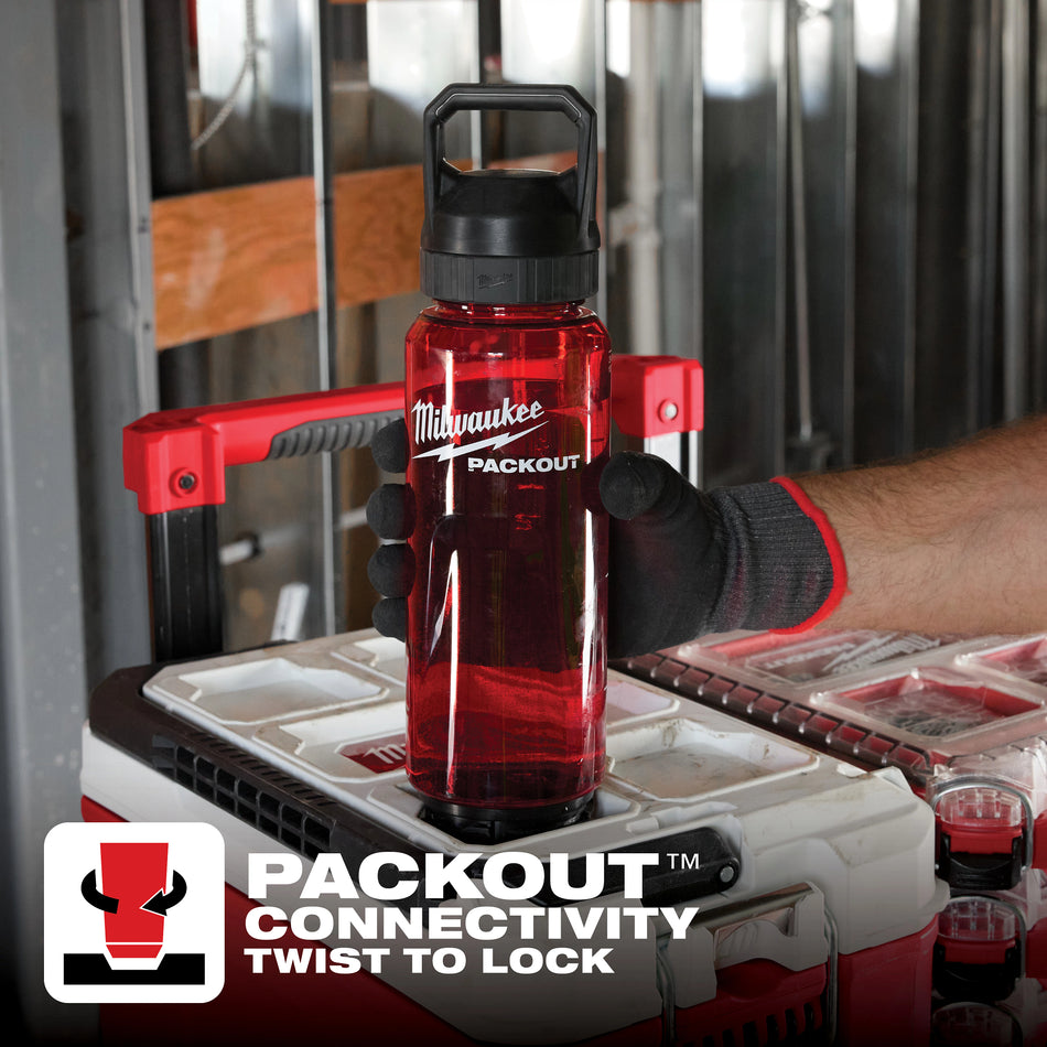 Bouteille de 34 oz avec couvercle Chug PACKOUTMC – rouge