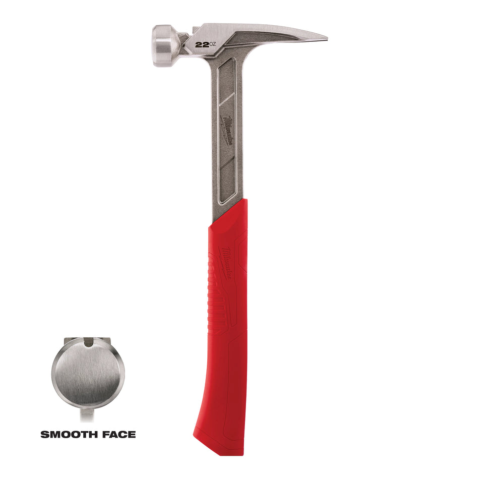 Marteau de cadrage à face lisse de 624 g (22 oz)