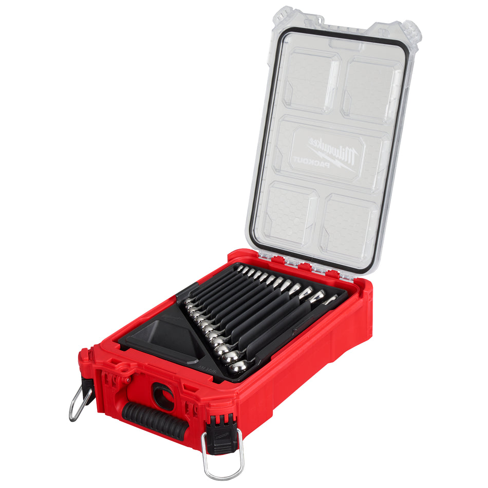 Ensemble de 15 clés mixtes métriques avec organisateur compact PACKOUTMC
