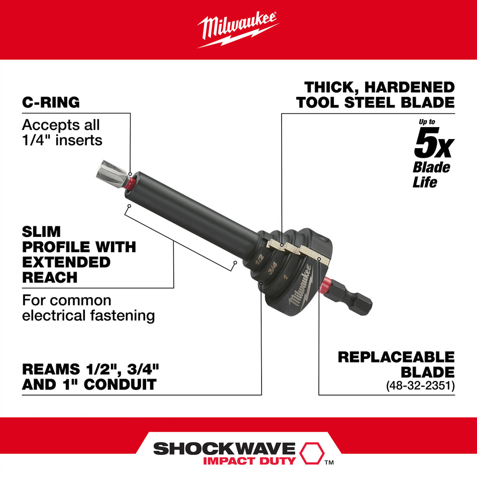 SHOCKWAVE™ Porte-embout d'alésage pour conduits