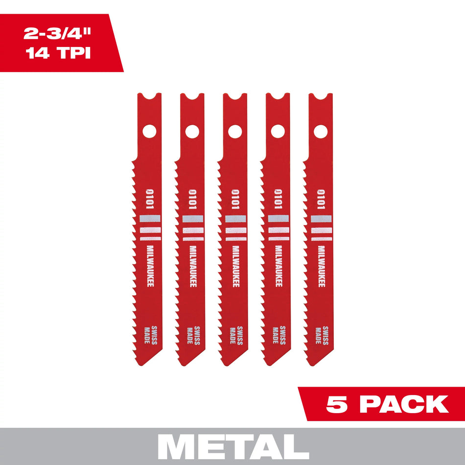 2-3/4 po. 14 TPI High Speed Steel Jig Saw Blade 5PK (lame de scie sauteuse en acier rapide)