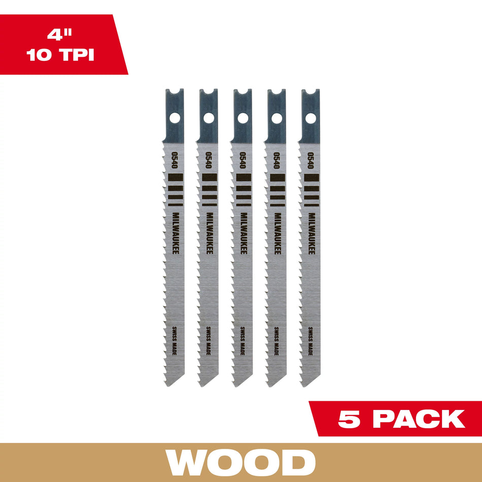 Lame de scie sauteuse 3-5/8 po. 10 TPI High Carbon Steel 5PK