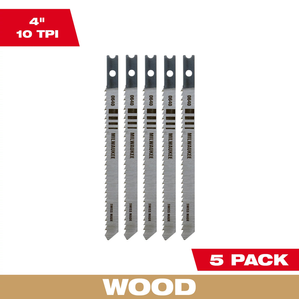 Lame de scie sauteuse 4 po x 10 DPP (paquet de 5) - 48-42-0640