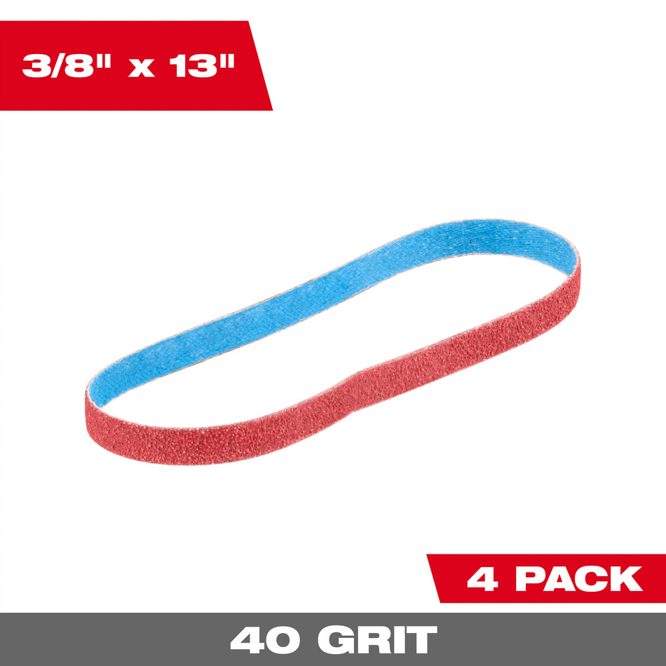 Courroies de lime à ruban de grain 40 de 3/8 po x 13 po – Ensemble de 4