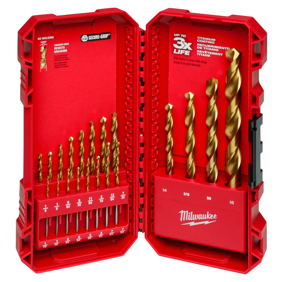 THUNDERBOLT™ Titanium Drill Bit Set – 20-Piece