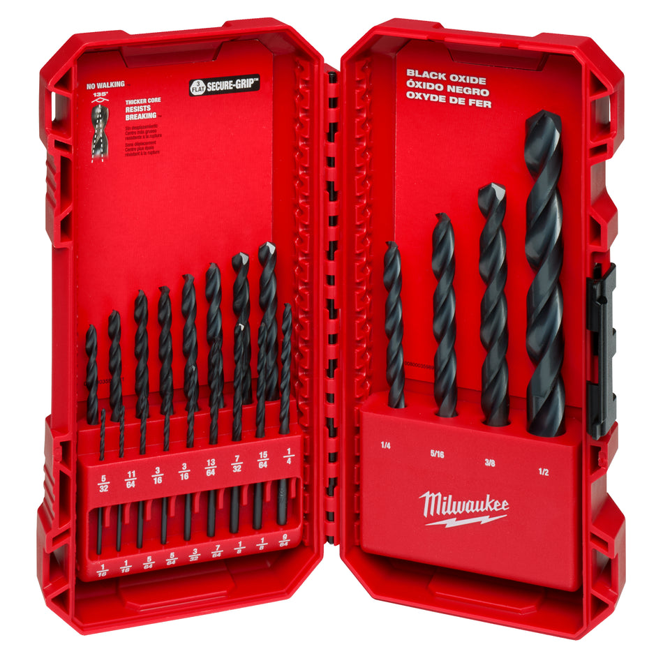 THUNDERBOLT™ Black Oxide Drill Bit Set – 21 Pieces
