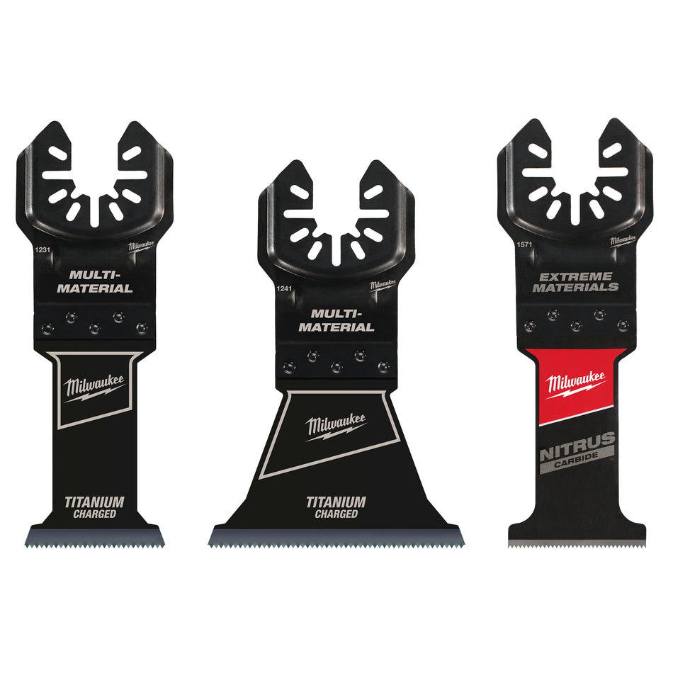 ASSORTIMENT DE 3 LAMES MULTIMATÉRIAUX POUR OUTIL POLYVALENT MilwaukeeMD OPEN-LOKMC