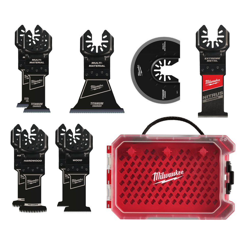 Kit de 9 lames Milwaukee® OPEN-LOKMC pour outil polyvalent