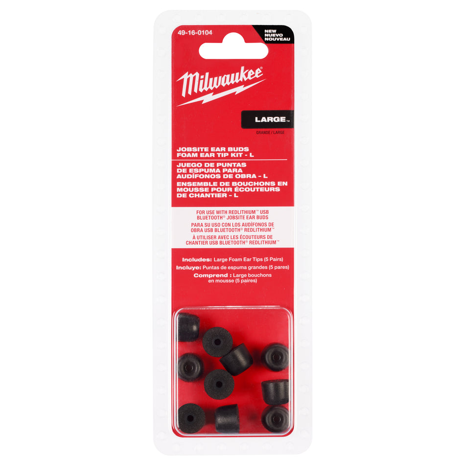 Jobsite Earbuds Foam Ear Tip Kit - L