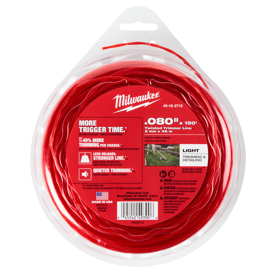 .080 po. x 150 pi. Ligne d'élagage de remplacement