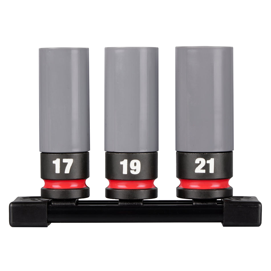 Ensemble de 3 douilles pour écrous de roue métriques pour clé à cliquet de 1/2 po SHOCKWAVE Impact DutyMC