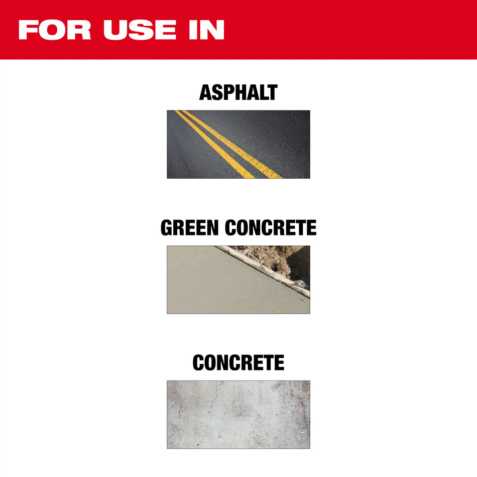 14 in. Segmented green asphalt and concrete