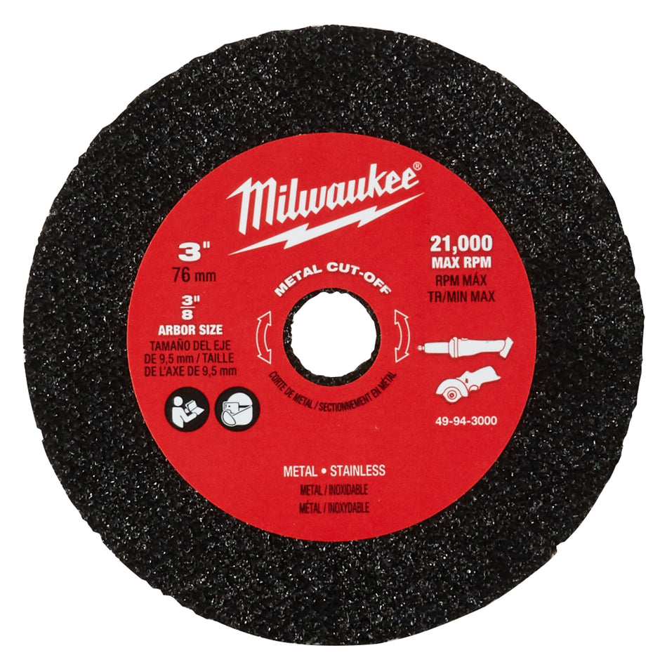 METAL GRINDING DISC, 3 in, 3/PK