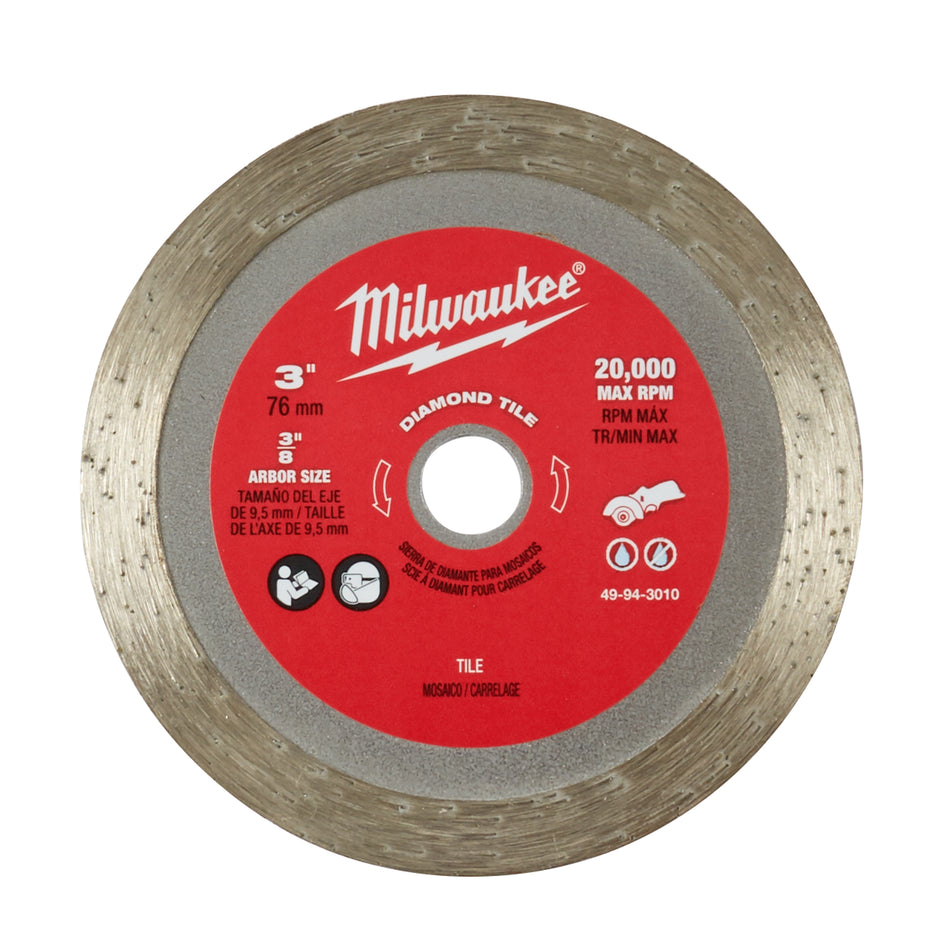 DIAMOND BLADE FOR TILES, 3 in