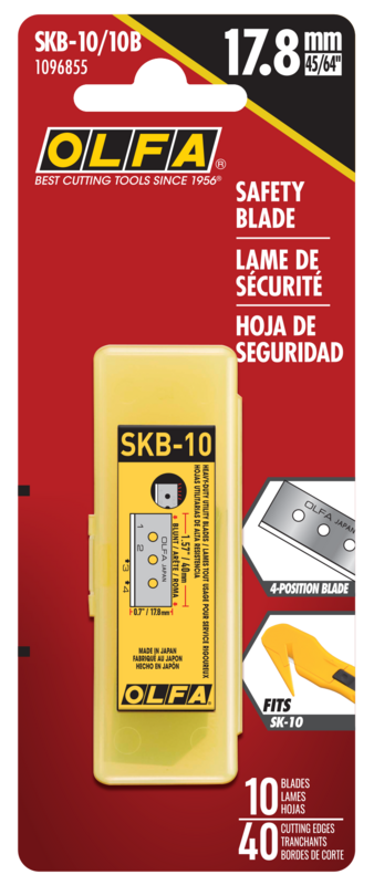 OLFA SKB-10/10B SK-10 4-Postion Replacement Blade, 10pk