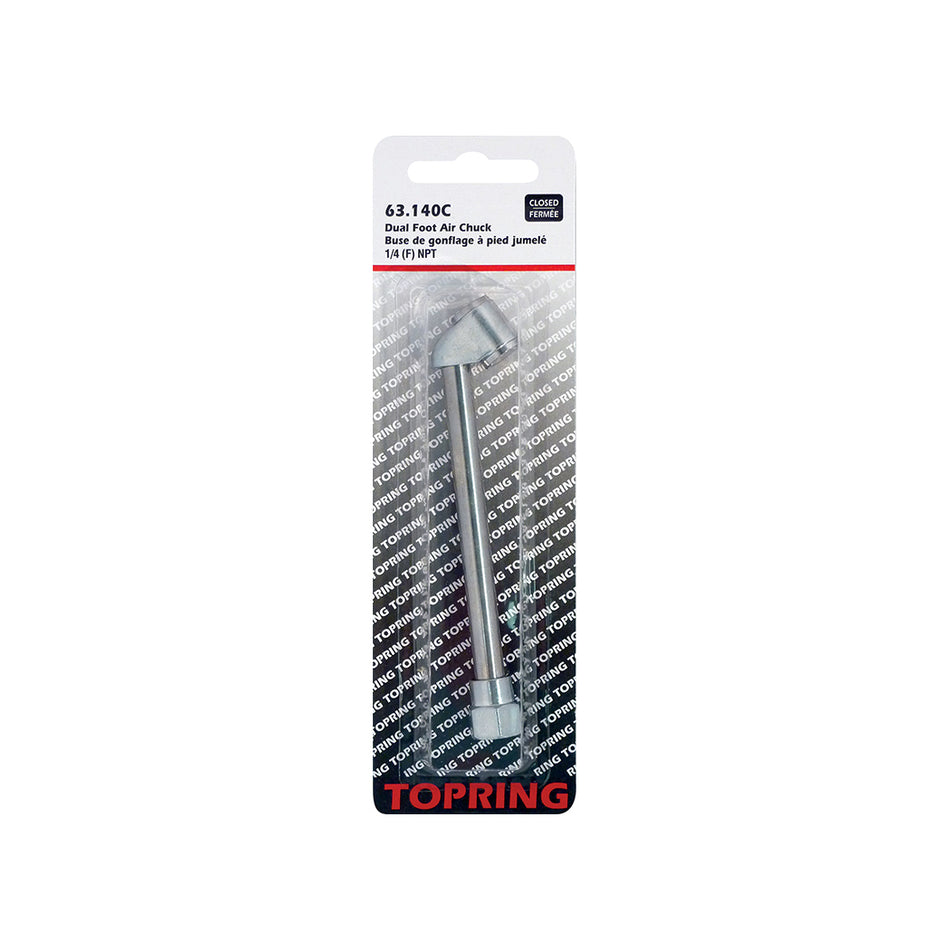 Buse de gonflage à pied jumelé 1/4 (F) NPT de 15 cm